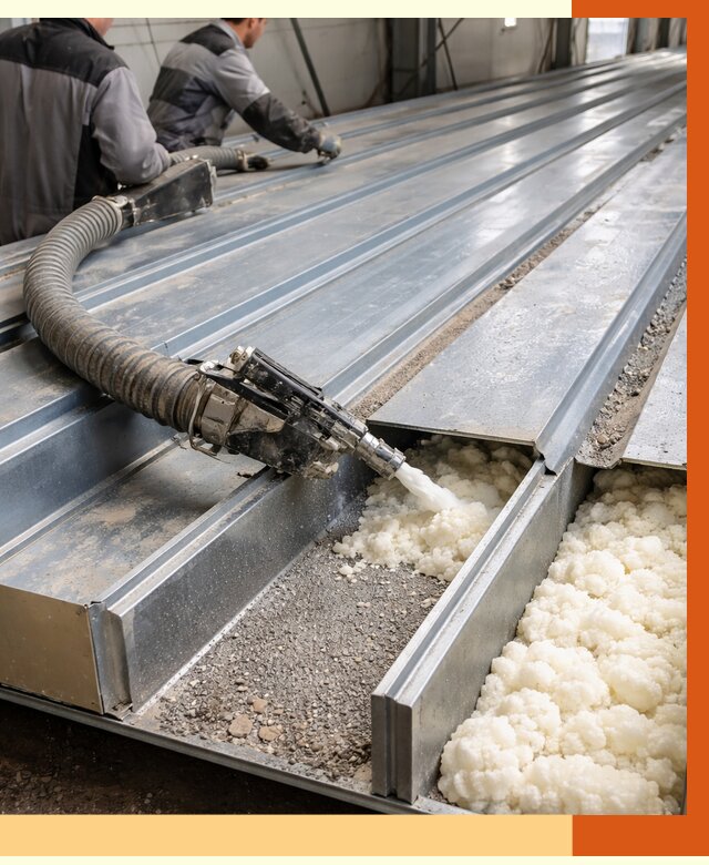 Заполнение пустот кровельных панелей в Борзе от 7417 руб. под ключ | ТепломастерБря