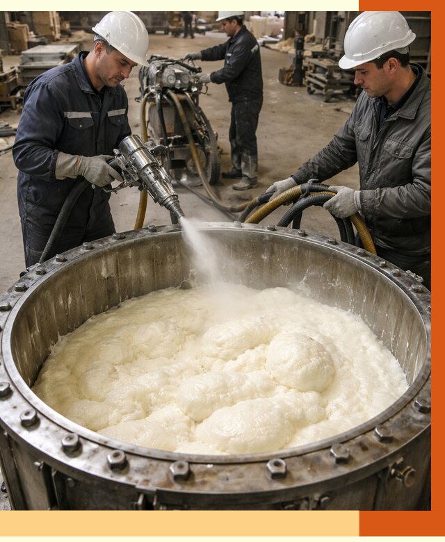 Заливка ППУ в емкости в Борзе от 7468 руб. — утепление емкости под ключ | ТепломастерБря