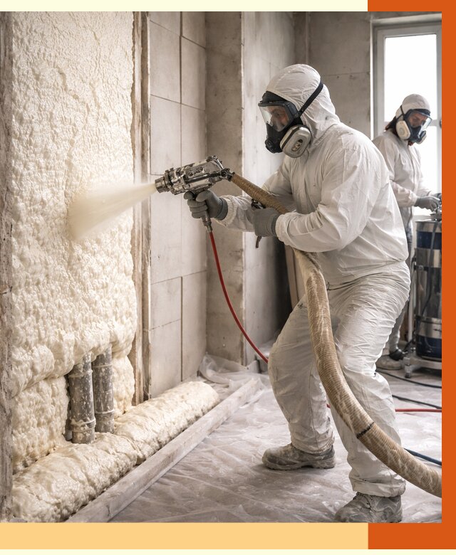 Напыление пенополиуретана в Борзе от 7726 руб./м2 — услуги и монтаж ППУ | ТепломастерБря