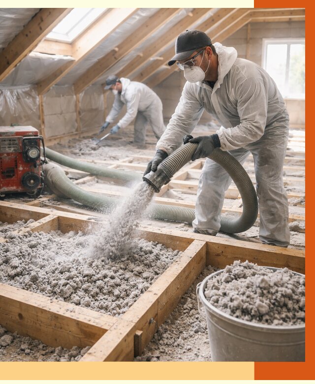 Утепление эковатой в Борзе от 3039 руб./м2 — монтаж и задувка | ТепломастерБря