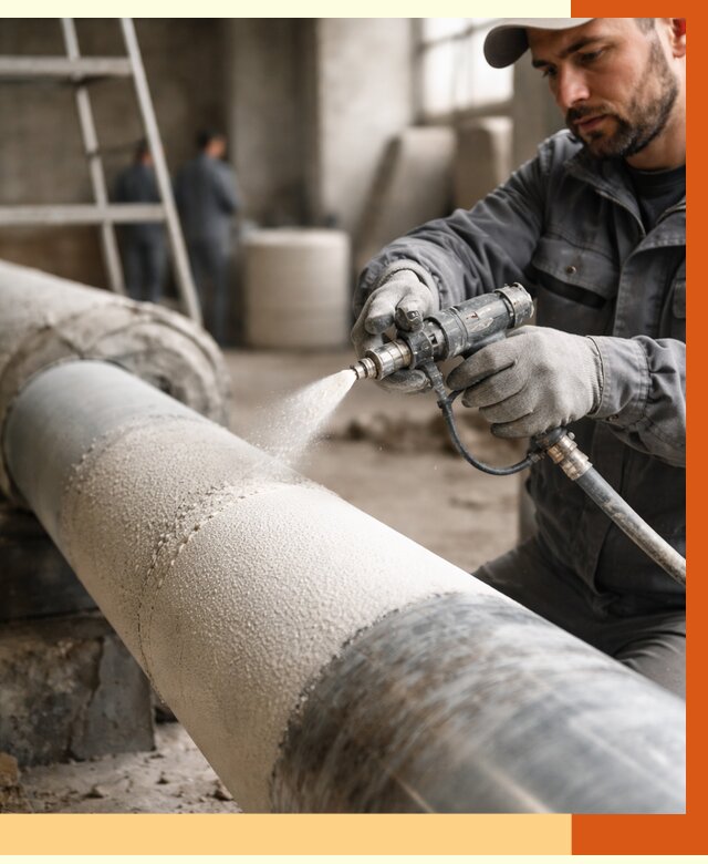 Утепление труб жидкой теплоизоляцией в Борзе от 7726 руб. под ключ | ТепломастерБря