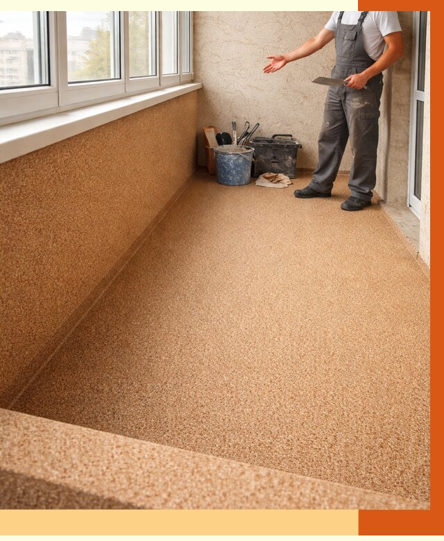 Утепление балкона жидкой пробкой в Борзе от 3760 руб/м² под ключ | ТепломастерБря