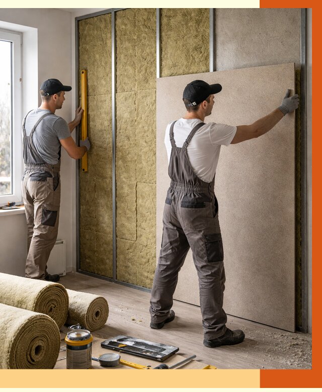 Шумоизоляция стен в Борзе от 4635 руб/м2 — звукоизоляция стен под ключ | ТепломастерБря