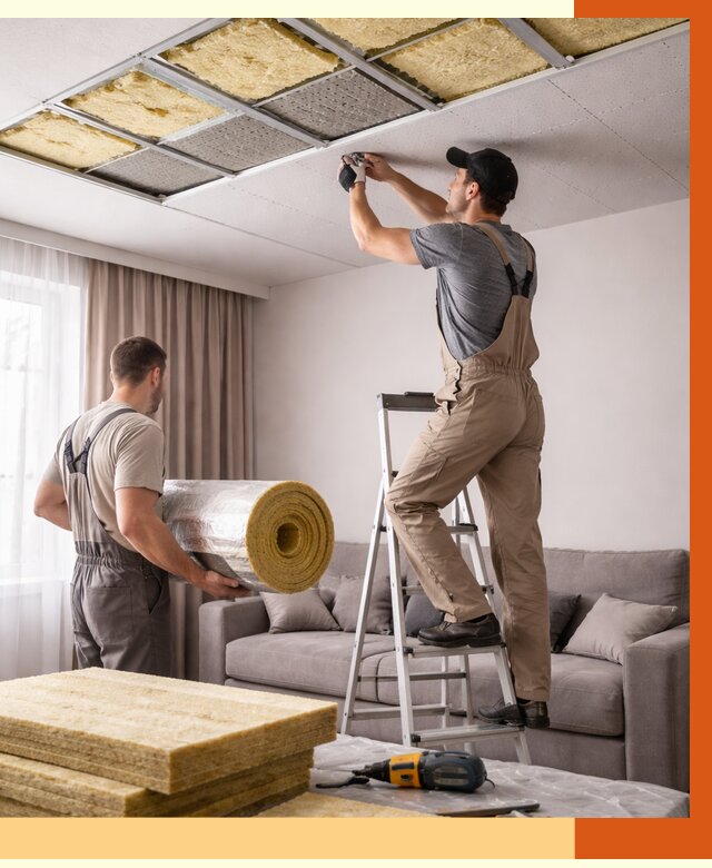 Шумоизоляция потолка в Борзе от 2318 руб. под ключ | Профессионально — ТепломастерБря