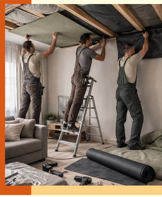 Шумоизоляция потолка в Борзе — профессиональное устранение шумов