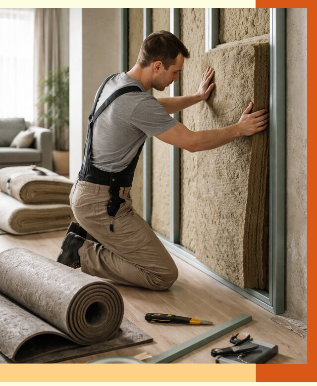 Шумоизоляция перегородок в Борзе от 1700 руб. за м2 — ТепломастерБря