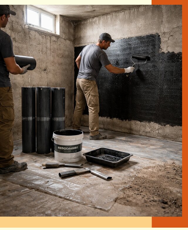 Гидроизоляция подвала в Борзе от 3605 руб. под ключ | Профессионально — ТепломастерБря