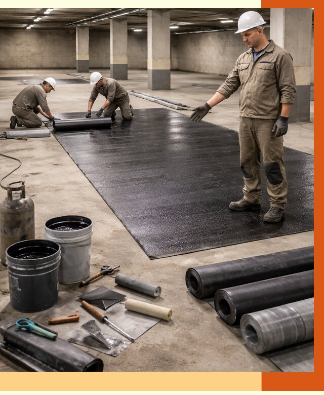 Гидроизоляция паркинга в Борзе от 1236 руб/м² — профессиональная защита | ТепломастерБря