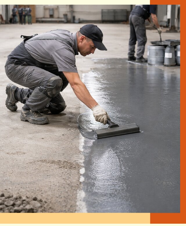 Гидроизоляция промышленного пола в Борзе от 1236 руб./м2 — ТепломастерБря специалисты под ключ