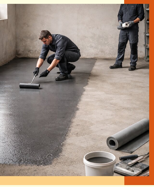 Гидроизоляция гаражного пола в Борзе от 3605 руб./м² — ТепломастерБря профессионально