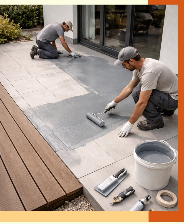 Гидроизоляция террасы в Борзе под ключ от 7726 руб./м² | ТепломастерБря