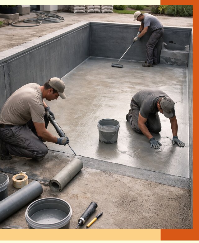 Профессиональная гидроизоляция бассейна в Борзе от 6696 руб. за м2 | ТепломастерБря