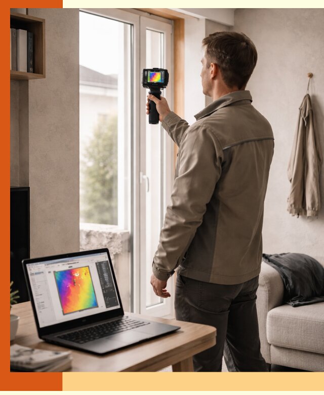 Тепловизионное обследование квартиры в Борзе для поиска утечек тепла