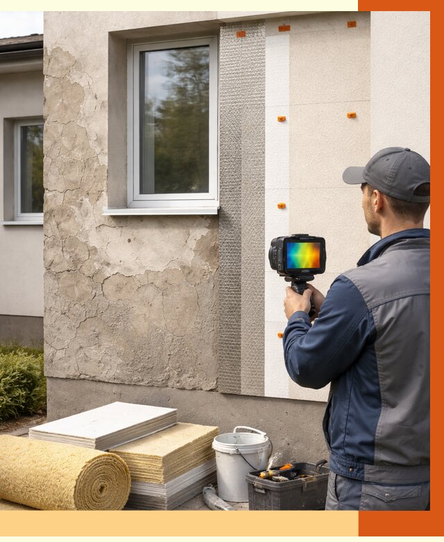 Тепловизионное обследование фасада в Борзе от 4635 руб. под ключ | ТепломастерБря