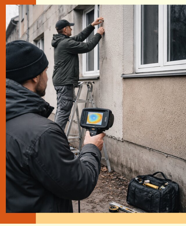 Тепловизионное обследование фасада в Борзе для выявления дефектов