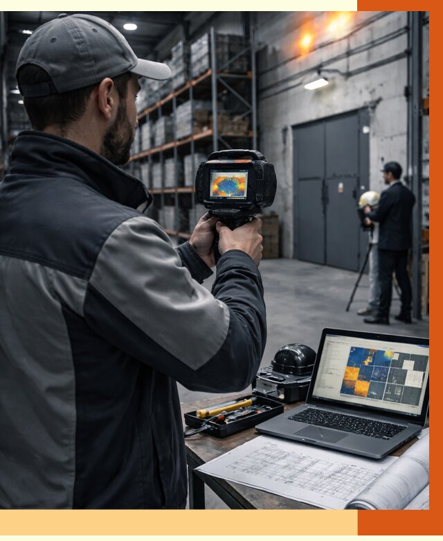 Тепловизионное обследование склада в Борзе от 6696 руб. | ТепломастерБря