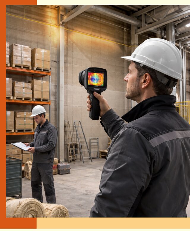 Тепловизионное обследование склада и выявление утечек в Борзе