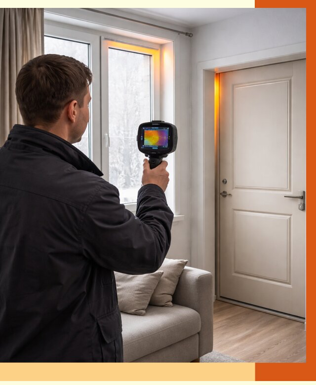 Тепловизионное обследование окон и дверей в Борзе от 4635 руб. | ТепломастерБря