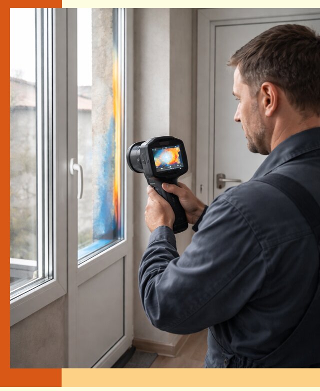 Тепловизионное обследование окон и дверей в Борзе