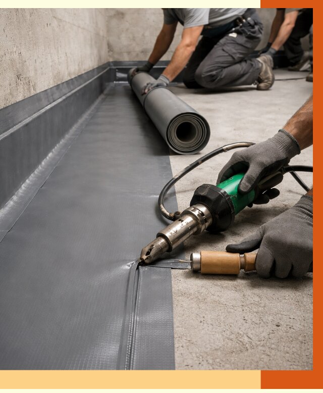 Монтаж гидроизоляционной мембраны в Борзе от 1025 руб/м2 | ТепломастерБря