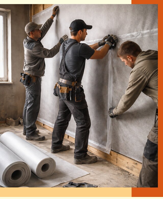 Монтаж ветроизоляции в Борзе от 4635 руб./м2 — профессионально | ТепломастерБря