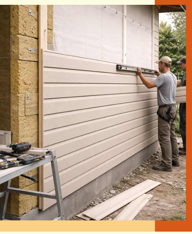 Монтаж сайдинга после утепления в Борзе от 1906 руб. — обшивка и облицовка | ТепломастерБря